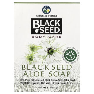 Amazing Herbs, Black Seed, Body Care, Aloe Bar Soap, 4.25 oz (120 g)