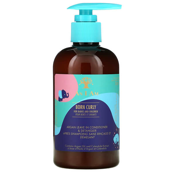 As I Am, Born Curly, Argan Leave In Conditioner & Detangler, For Babies