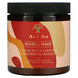 As I Am, Restore & Repair, jamaikanische schwarze Rizinusöl-Feuchtigkeitsmaske, 227 g (8 oz.)