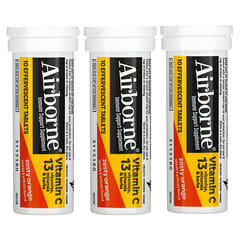 AirBorne, Immune Support Supplement, Zesty Orange, 3 Tubes, 10 Effervescent Tablets Each