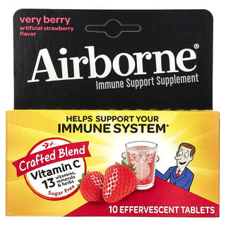 إيربورن‏, مكمل غذائي لدعم المناعة، بنكهة التوت الغنية، 10 أقراص فوارة