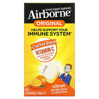 AirBorne, Original Vitamin C, Citrus, 64 Chewable Tablets