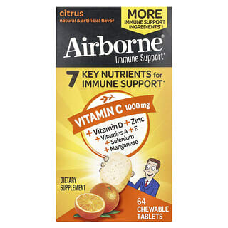 AirBorne, Vitamine C, Agrumes, 1000 mg, 64 comprimés à croquer