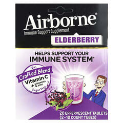 AirBorne, Suplemento de refuerzo inmunitario, Saúco, 2 tubos, 10 comprimidos efervescentes cada uno