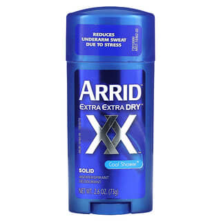 Arrid, Extra Extra Dry XX，固體止汗淨味劑，清爽淋浴，2.6 盎司（73 克）