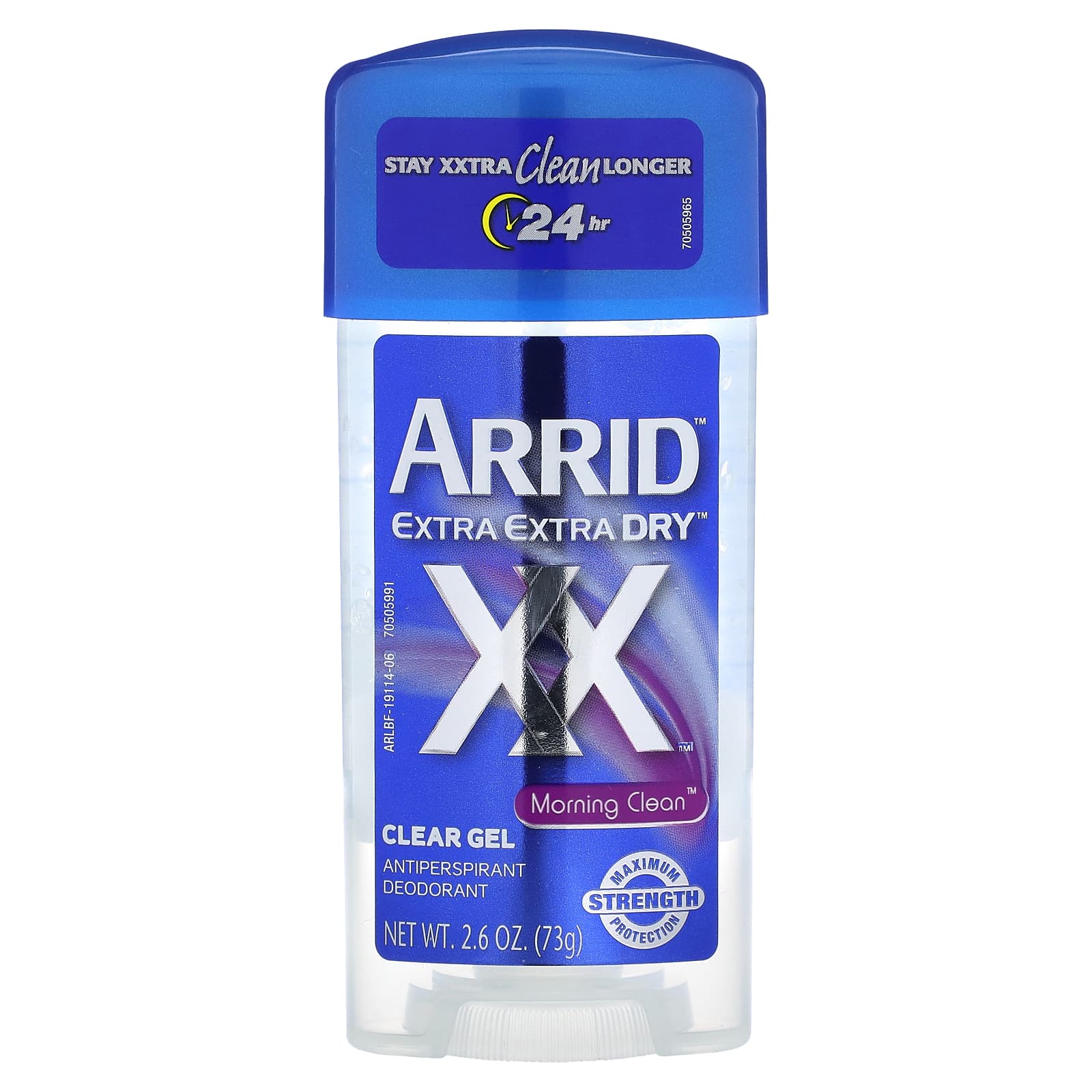 Arrid, Extra Extra Dry XX, Clear Gel Antiperspirant Deodorant, Morning Clean, 2.6 oz (73 g)