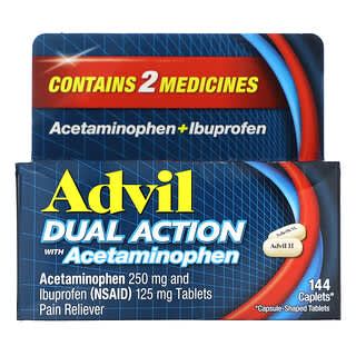 Advil, Dual Action with Acetaminophen, doppelte Wirkung mit Acetaminophen, 144 Kapseln