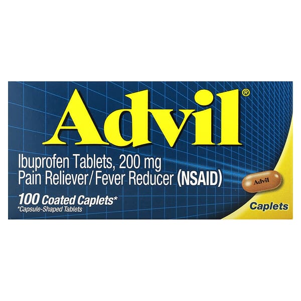 Advil, 布洛芬片，200 毫克，100 片包衣囊片