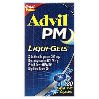 Advil, PM, жидкие гели, 80 капсул