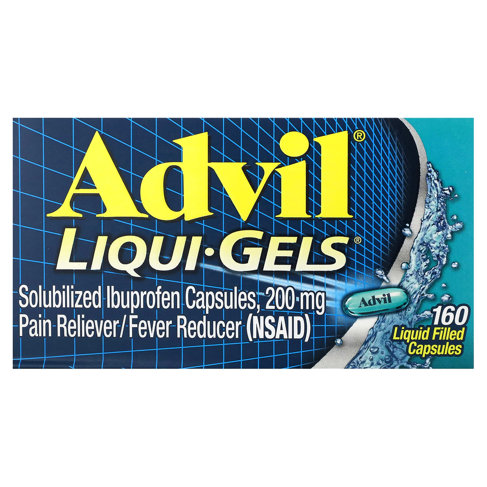 Advil, Liqui-Gels, 200mg, 액상 캡슐 160정