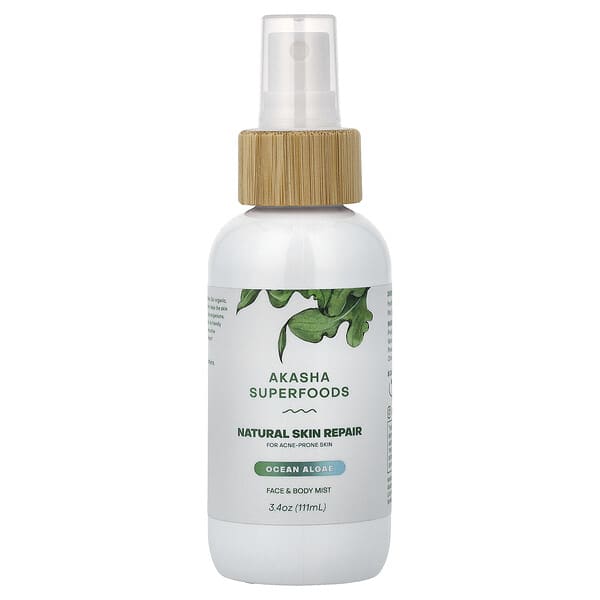 Akasha Superfoods, 내추럴 스킨 리페어 미스트, 여드름성 피부용, 해조류, 111ml(3.4oz)