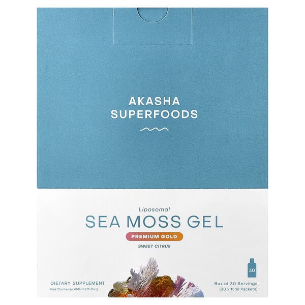 Liposomal Sea Moss Gel, Sweet Citrus, 30 Packets, 0.5 fl oz (15 ml) Each