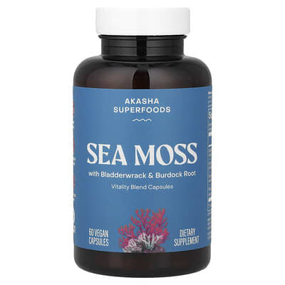 Akasha Superfoods, Sea Moss, 60 Vegan Capsules