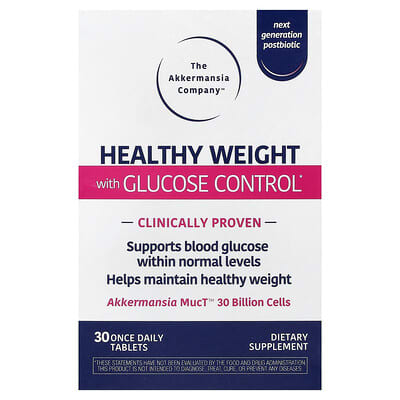The Akkermansia Company, Healthy Weight Management and Blood Sugar Control, 30 Tablets