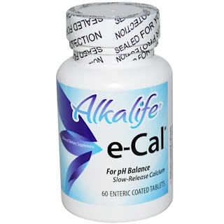 Alkalife, E-Cal, 60 Enteric Coated Tablets