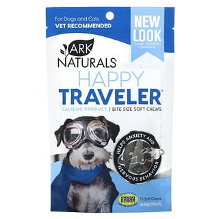 Ark Naturals, Happy Traveler, Calming Product, For Dogs and Cats, 75 Soft Chews, 1.98 oz (56 g)