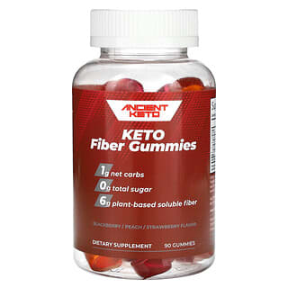 Ancient Keto, жевательные таблетки с кетодиетой, со вкусом ежевики, персика, клубники, 90 жевательных таблеток