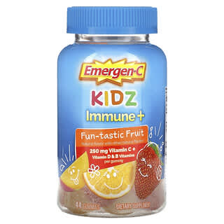 Emergen-C, Kidz, Immune+ Gummies, Fun-Tastic Fruit, 250 mg, 44 Gummies