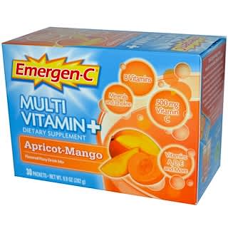 Emergen-C, Multi-Vitamin+, Apricot-Mango, Flavored Fizzy Drink Mix, 30 Packets, 9.4 g Each