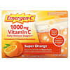 Vitamin C, Flavored Fizzy Drink Mix, Super Orange, 1,000 mg, 30 Packets, 0.32 oz (9.1 g) Each
