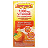 비타민C, 향료 첨가된 발포 드링크 믹스, 슈퍼 오렌지 맛, 1,000mg, 30팩, 개당 9.1g(0.32oz)