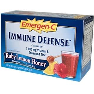 Emergen-C, Immune Defense Formula, Ruby Lemon Honey, 30 Packets, 0.3 oz (9.4 g) Each