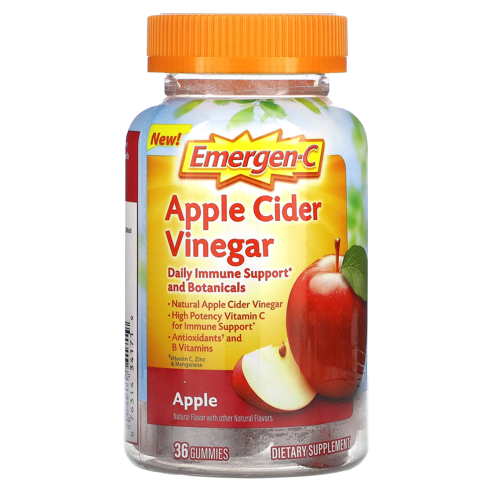 EmergenC, Apple Cider Vinegar, Apple, 36 Gummies
