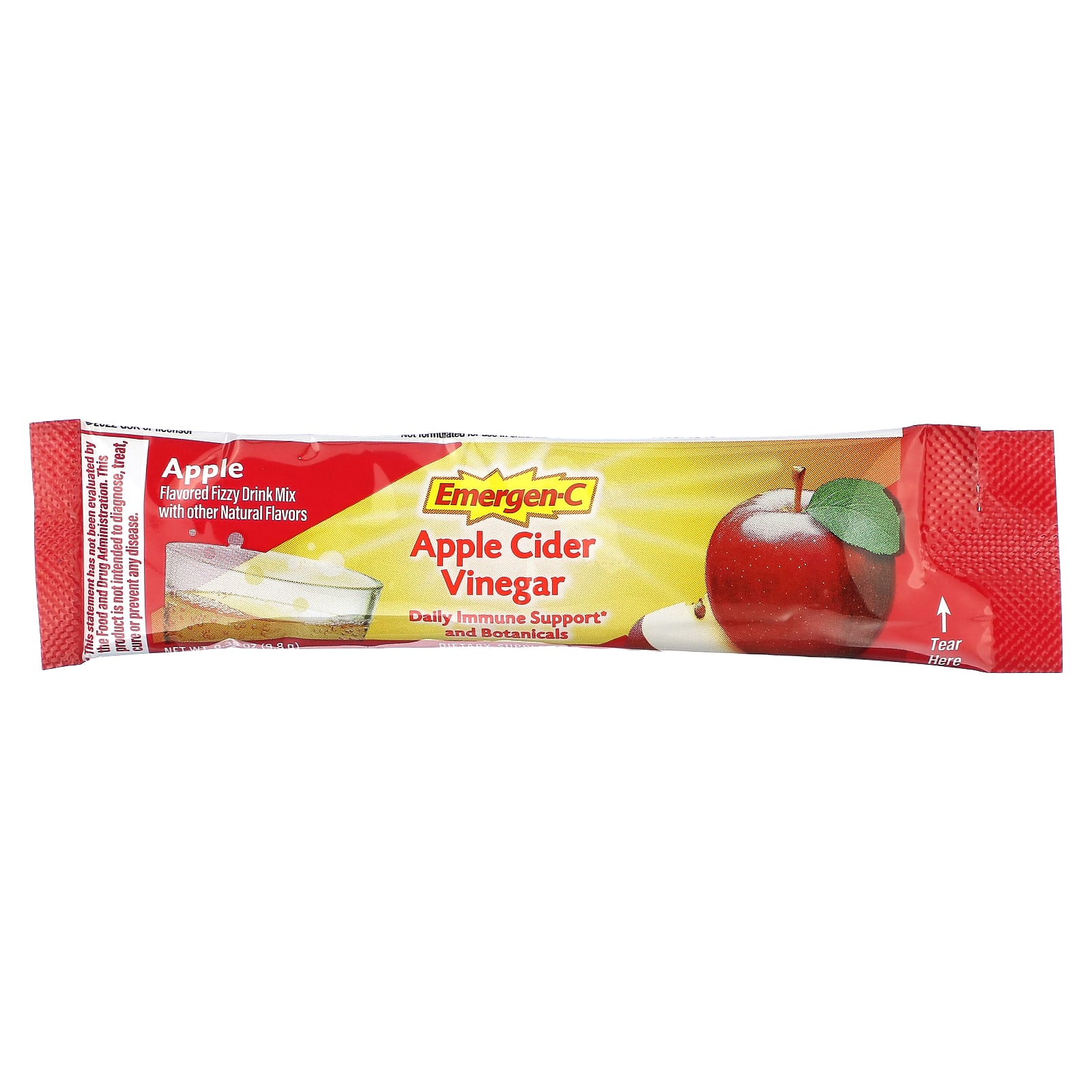 EmergenC, Apple Cider Vinegar, Apple, 18 Packets 0.35 oz (9.8 g) Each