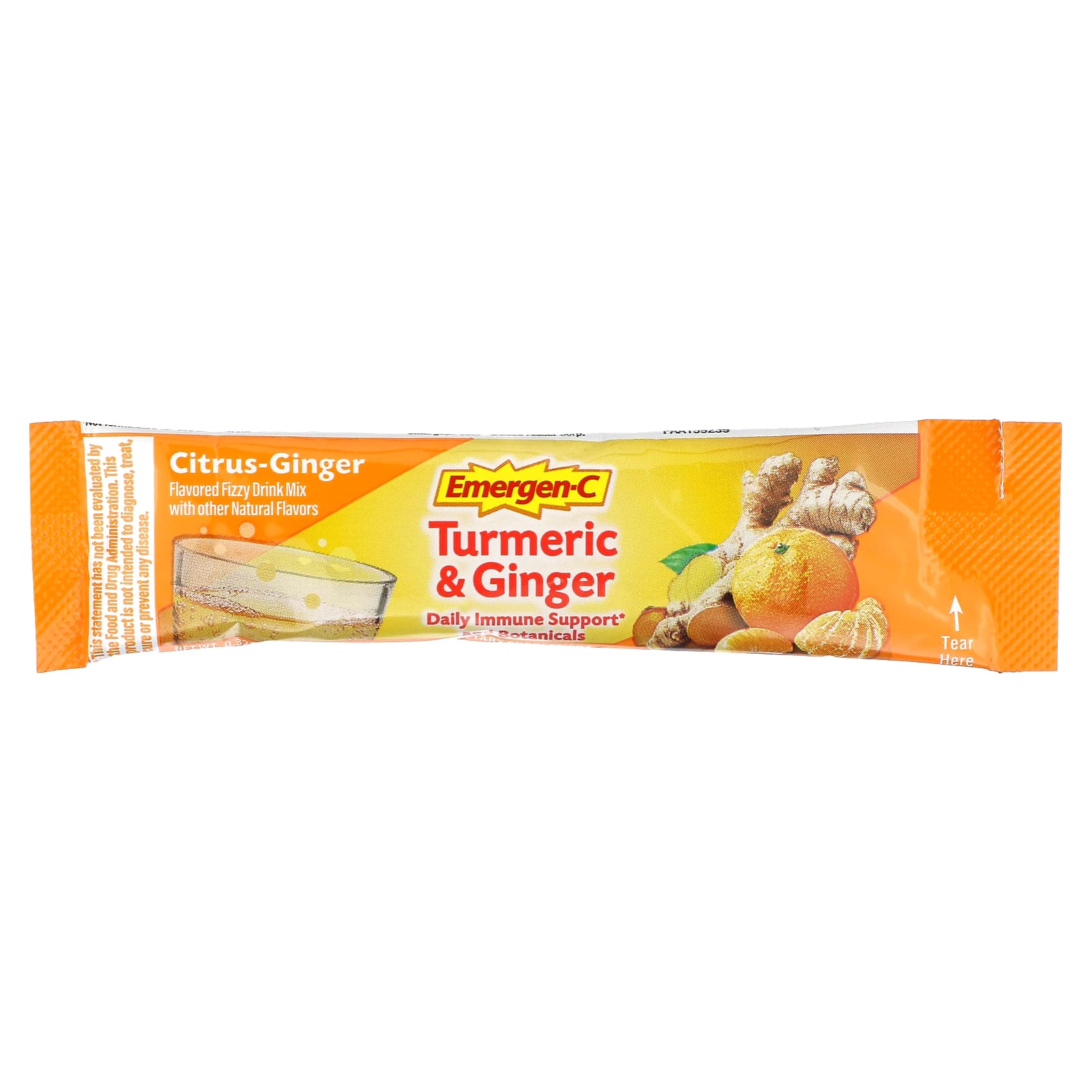 EmergenC, Turmeric & Ginger, CitrusGinger, 18 Packets, 0.32 oz (9 g) Each