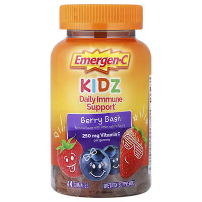 Emergen-C, Kids, Daily Immune Support Gummies, Rich Berry Flavor, 44 Gummies