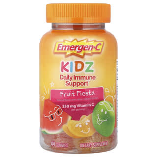 Emergen-C, Daglig immunstøtte for barn, Fruit Fiesta, 44 Gummies