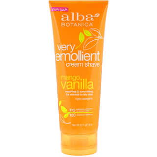 Alba Botanica, Very Emollient Cream Shave, Mango Vanilla, 8 oz (227 g)