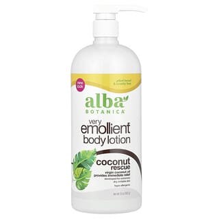 Alba Botanica, Very Emollient, Body Lotion, Coconut Rescue,  32 oz (907 g)