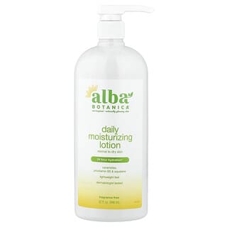 Alba Botanica, Daily Moisturising Lotion, Sensitive Skin, Fragrance Free, 32 fl oz (946 ml)