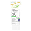 Alba Botanica, 미네랄 자외선 차단제, 민감성, 무향, SPF 30, 4온스 (113그램)