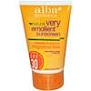 Natural Very Emollient Sunscreen, Fragrance Free, SPF 30, 4 oz (113 g)