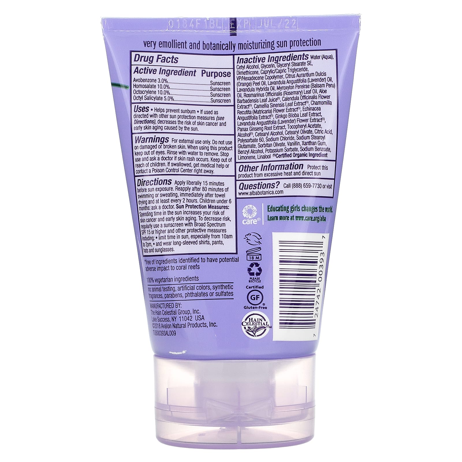 alba botanica lavender sunscreen