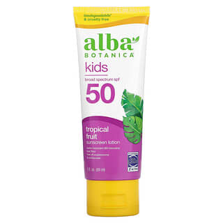 Alba Botanica, 兒童抗曬霜，熱帶水果，SPF 45,4盎司（113克）