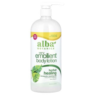 Alba Botanica, Loción corporal muy emoliente, Curación herbal, 907 g (32 oz)