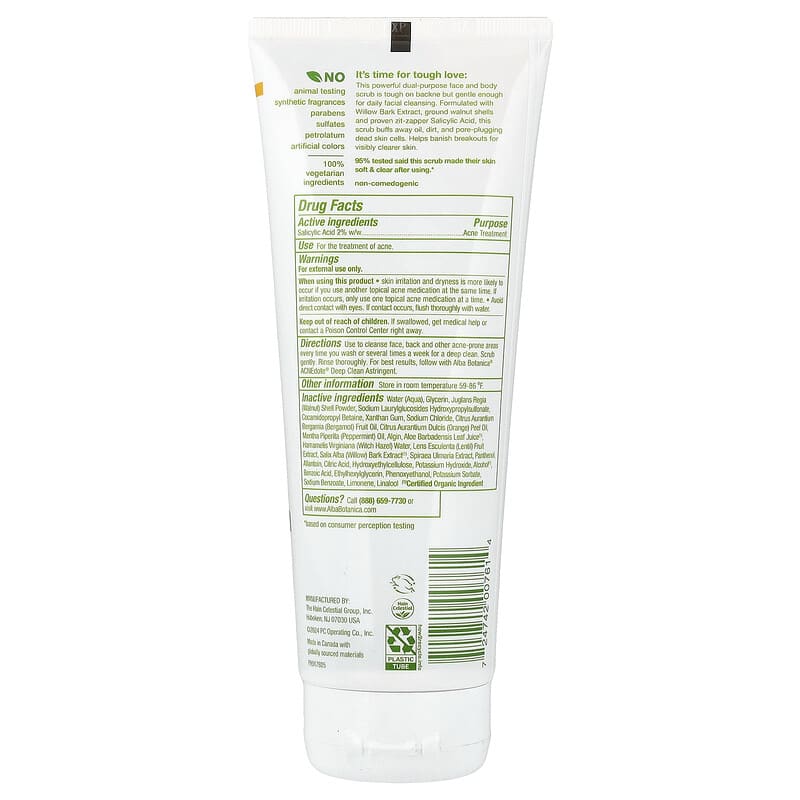 Acnedote®、角質ケアフェイス＆ボディスクラブ、237ml