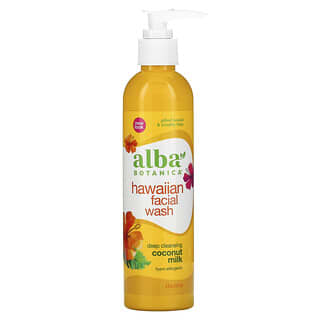 Alba Botanica, Jabón líquido facial hawaiano, Leche de coco para una limpieza profunda, 237 ml (8 oz. líq.)