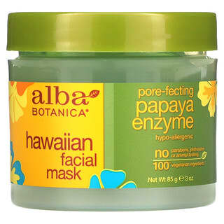 Alba Botanica, Hawaiian Beauty Facial Mask, Pore-Fecting Papaya Enzyme, 3 oz (85 g)