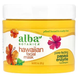 Alba Botanica, Hawaiian Beauty Facial Mask, Pore-Fecting Papaya Enzyme, 3 oz (85 g)