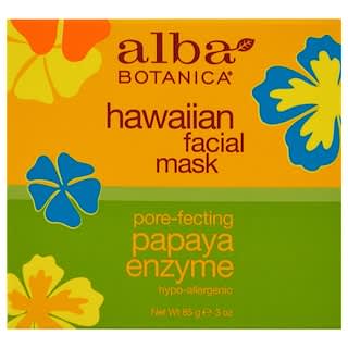 Alba Botanica, Máscara Facial Havaiana, Enzima de Mamão Papaia Perfeita para os Poros, 85 g (3 oz)