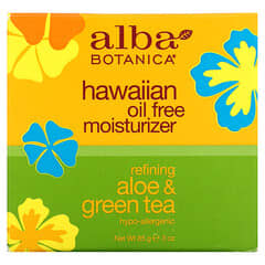Alba Botanica, Hawaiianische ölfreie Feuchtigkeitspflege, verfeinernde Aloe und grüner Tee, 85 g (3 oz.)