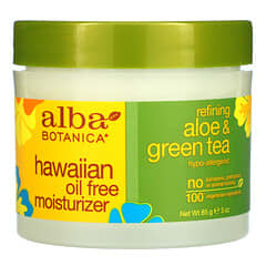 Alba Botanica, Humectante hawaiano sin aceite, Aloe refinado y té verde, 85 g (3 oz)