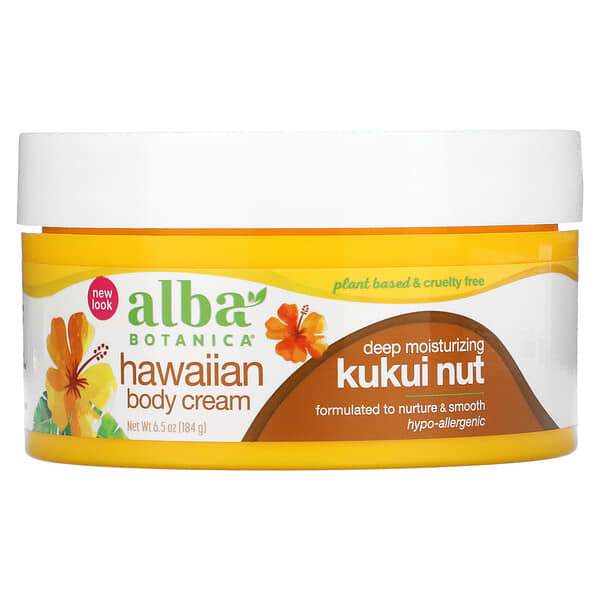 Alba Botanica, Hawaiian Body Cream, Kukui Nut, 6.5 oz (184 g)