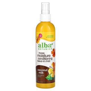 Alba Botanica, Bruma acondicionadora sin enjuague More Moisture, Para cabello seco, Leche de coco, 237 ml (8 oz. líq.)