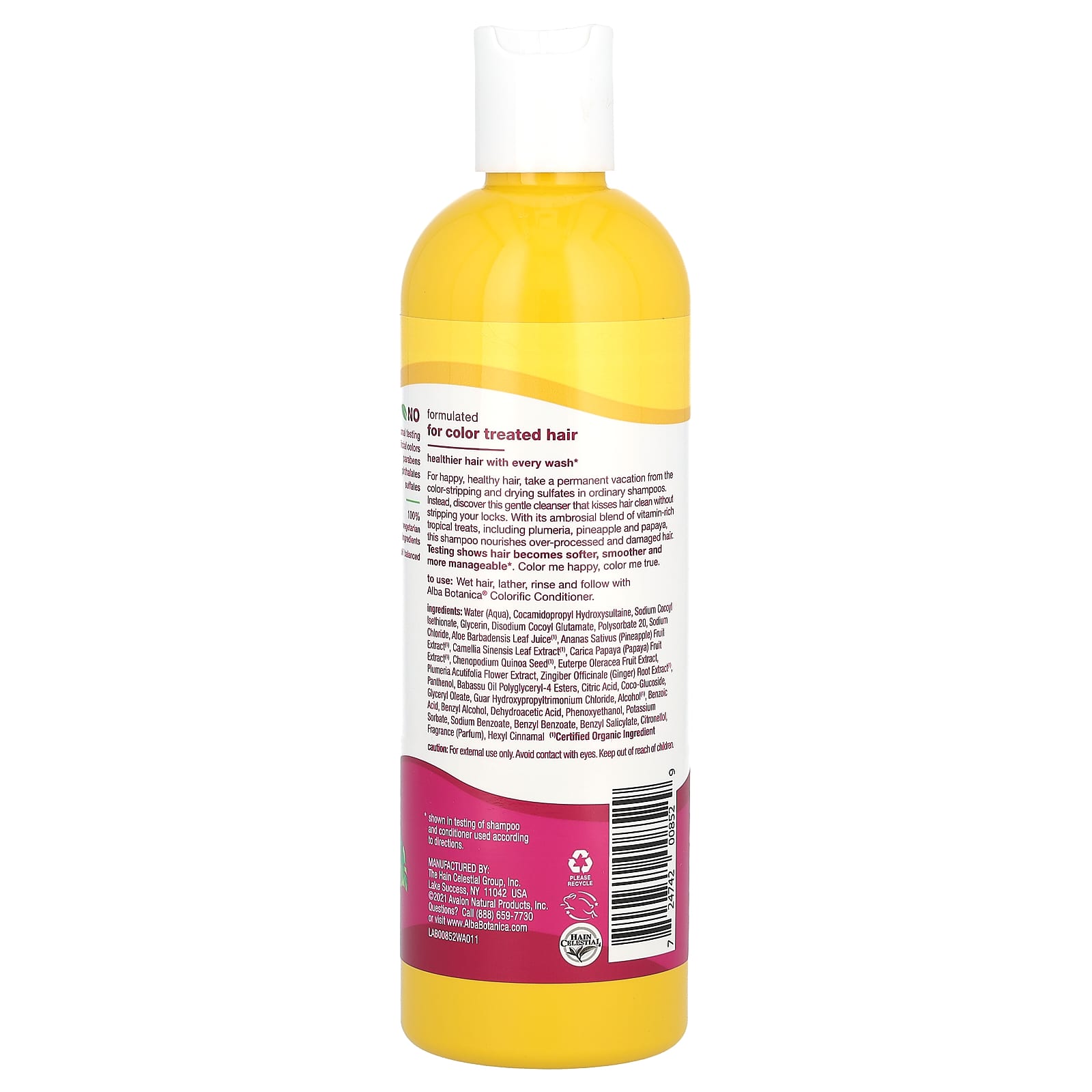 Alba Botanica, Colorific Shampoo, Plumeria, 12 Fl Oz (355 Ml)