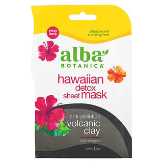 Alba Botanica, Mascarilla de belleza en lámina desintoxicante hawaiana, 1 mascarilla
